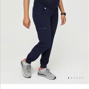 FIGS Zamora maternity jogger scrub pants size small navy blue